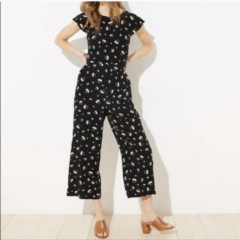 LOFT Lily Tie Back Jumpsuit